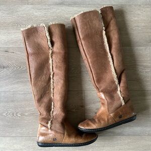 Born Genuine Shearling Fur Over The Knee Boots Sz 7.5